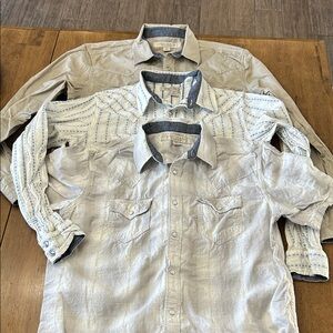 Set of Three Light Button-Up Shirts
